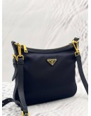 PRADA BANDOLIERA TESSUTO CROSSBODY BAG IN BLUE