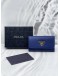 (UNUSED) PRADA 6 KEY HOLDER IN BLUE VITELLO DAINO LEATHER -FULL SET-