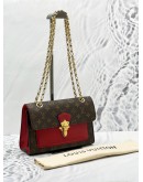 2016 LOUIS VUITTON CHERRY VICTOIRE MONOGRAM CANVAS WITH RED CALFSKIN LEATHER CHAIN BAG