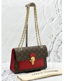 2016 LOUIS VUITTON CHERRY VICTOIRE MONOGRAM CANVAS WITH RED CALFSKIN LEATHER CHAIN BAG