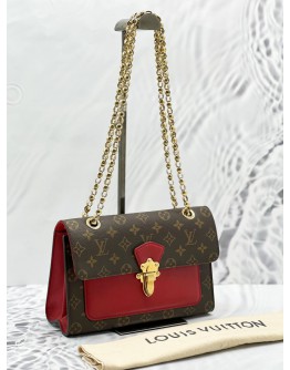 2016 LOUIS VUITTON CHERRY VICTOIRE MONOGRAM CANVAS WITH RED CALFSKIN LEATHER CHAIN BAG