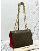 2016 LOUIS VUITTON CHERRY VICTOIRE MONOGRAM CANVAS WITH RED CALFSKIN LEATHER CHAIN BAG