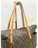 LOUIS VUITTON TOTALLY MM TOTE SHOULDER BAG IN BROWN MONOGRAM CANVAS WITH LEATHER TRIM 