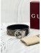 GUCCI REVERSIBLE GG SUPREME CANVAS / BLACK INTERLOCKING G BUCKLE BELT SIZE 85/34 -FULL SET-