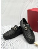 SALVATORE FERRAGAMO BLACK PARIGI LOAFER SIZE 6 -FULL SET-