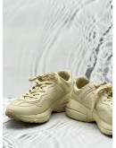 GUCCI RHYTON CREAM WHITE SNEAKERS IN LEATHER SIZE 10