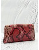 JUDITH LEIBER EXPLORES CRYSTAL AND EXOTICE IN MUTICOLOR PYTHON LEATHER DINNER CLUTCH