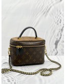 2023 MICROCHIP LOUIS VUITTON VANITY PM MONOGRAM REVERSE CANVAS WITH LONG STRAP 