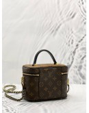 2023 MICROCHIP LOUIS VUITTON VANITY PM MONOGRAM REVERSE CANVAS WITH LONG STRAP 