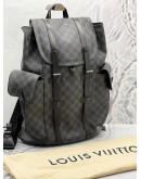 2018 LOUIS VUITTON CHRISTOPHER PM RUCKSACK BACKPACK IN BLACK DAMIER GRAPHITE CANVAS