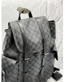 2018 LOUIS VUITTON CHRISTOPHER PM RUCKSACK BACKPACK IN BLACK DAMIER GRAPHITE CANVAS