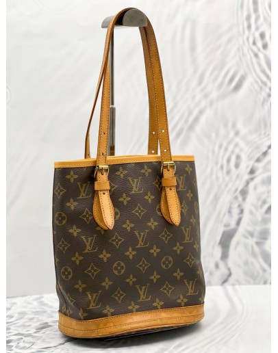 LOUIS VUITTON BUCKET BAG PM BROWN MONOGRAM CANVAS 