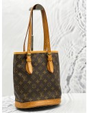 LOUIS VUITTON BUCKET BAG PM BROWN MONOGRAM CANVAS 