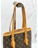 LOUIS VUITTON BUCKET BAG PM BROWN MONOGRAM CANVAS 