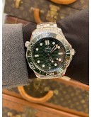 (BRAND NEW) 2023 OMEGA SEAMASTER DIVER 300M GREEN CERAMIC GREEN DIAL REF 210.30.42.20.10.001 42MM AUTOMATIC WATCH -FULL SET-