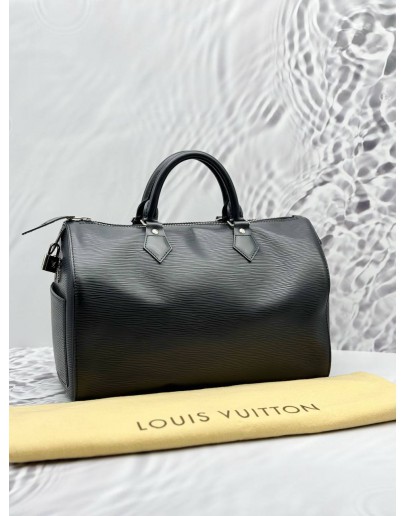 LOUIS VUITTON SPEEDY 34 IN BLACK EPI LEATHER