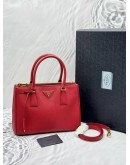 PRADA MEDIUM GALLERIA IN RED SAFFIANO LUX LEATHER -FULL SET-