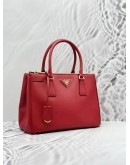 PRADA MEDIUM GALLERIA IN RED SAFFIANO LUX LEATHER -FULL SET-