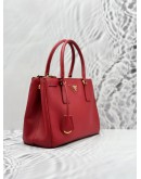 PRADA MEDIUM GALLERIA IN RED SAFFIANO LUX LEATHER -FULL SET-