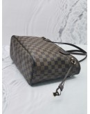 (LIKE NEW) LOUIS VUITTON NEVERFULL PM BROWN DAMIER EBENE CANVAS TOTE BAG  