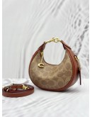 (LIKE NEW) COACH JONIE CROSSBODY BAG IN BROWN SIGNATURE CANVAS & CALFSKIN LEATHER