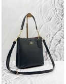 COACH MOLLIE SHOULDER BAG AND CROSSBODY BAG IN BLACK PEBBLED LEATHER