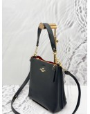 COACH MOLLIE SHOULDER BAG AND CROSSBODY BAG IN BLACK PEBBLED LEATHER