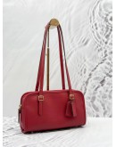 COACH SWING ZIP SHOULDER BAG IN RED CALFSKIN LEATHER