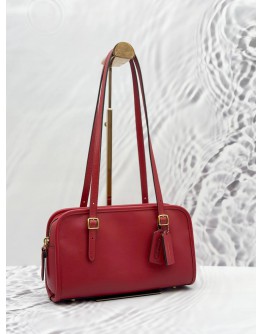 COACH SWING ZIP SHOULDER BAG IN RED CALFSKIN LEATHER