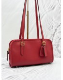 COACH SWING ZIP SHOULDER BAG IN RED CALFSKIN LEATHER