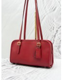 COACH SWING ZIP SHOULDER BAG IN RED CALFSKIN LEATHER