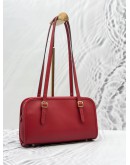 COACH SWING ZIP SHOULDER BAG IN RED CALFSKIN LEATHER