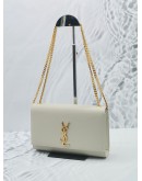 2022 YSL SAINT LAURENT CREAM MEDIUM KATE GOLD CHAIN BAG 