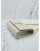 2022 YSL SAINT LAURENT CREAM MEDIUM KATE GOLD CHAIN BAG 