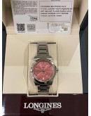 (BRAND NEW) 2024 LONGINES CONQUEST REF L3.430.4.99.6 PINK DIAL 34MM AUTOMATIC WATCH -FULL SET-