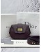 CHRISTIAN DIOR D-FENCE SADDLE CROSSBODY BAG IN DARK PURPLE CALFSKIN LEATHER -FULL SET-