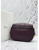 CHRISTIAN DIOR D-FENCE SADDLE CROSSBODY BAG IN DARK PURPLE CALFSKIN LEATHER -FULL SET-