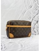 LOUIS VUITTON COMPIEGNE 28 CLUTCH IN BROWN MONOGRAM CANVAS