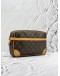 LOUIS VUITTON COMPIEGNE 28 CLUTCH IN BROWN MONOGRAM CANVAS