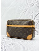 LOUIS VUITTON COMPIEGNE 28 CLUTCH IN BROWN MONOGRAM CANVAS