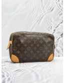 LOUIS VUITTON COMPIEGNE 28 CLUTCH IN BROWN MONOGRAM CANVAS