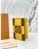 (BRAND NEW) 2024 MICROCHIP LOUIS VUITTON POCKET ORGANIZER IN JAUNE MAT DAMIER POP CANVAS -FULL SET-