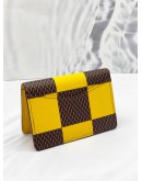 (BRAND NEW) 2024 MICROCHIP LOUIS VUITTON POCKET ORGANIZER IN JAUNE MAT DAMIER POP CANVAS -FULL SET-