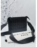 BALMAIN CLUTCH / CROSSBODY BAG IN BLACK LEATHER 