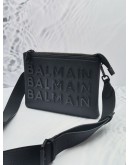 BALMAIN CLUTCH / CROSSBODY BAG IN BLACK LEATHER 