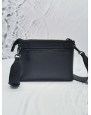 BALMAIN CLUTCH / CROSSBODY BAG IN BLACK LEATHER 