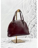 COACH DOME CROSSBODY BAG IN BURGUNDY PATENT LEATHER