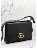 GUCCI GG MARMONT LARGE MESSENGER BAG IN BLACK CALFSKIN LEATHER