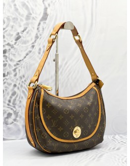 LOUIS VUITTON TURAM PM SHOULDER BAG IN BROWN MONOGRAM CANVAS