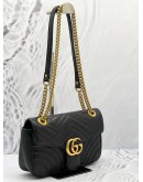 GUCCI GG MARMONT SMALL CALFSKIN MATELASSE LEATHER SLING BAG IN GHW